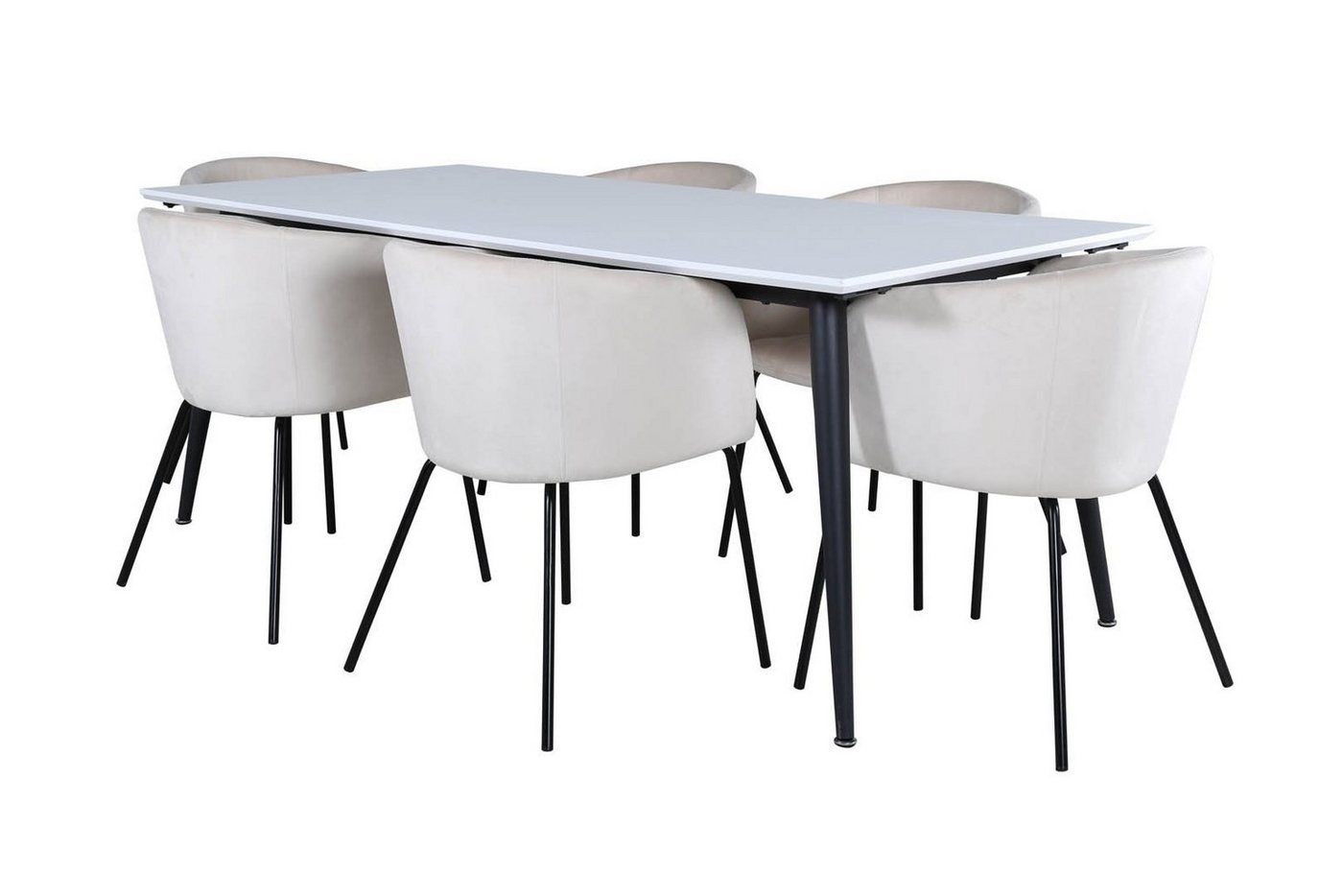 ebuy24 Essgruppe Jimmy195 Essgruppe Esstisch Ausziehbarer Tisch L&a, (7-tlg) von ebuy24