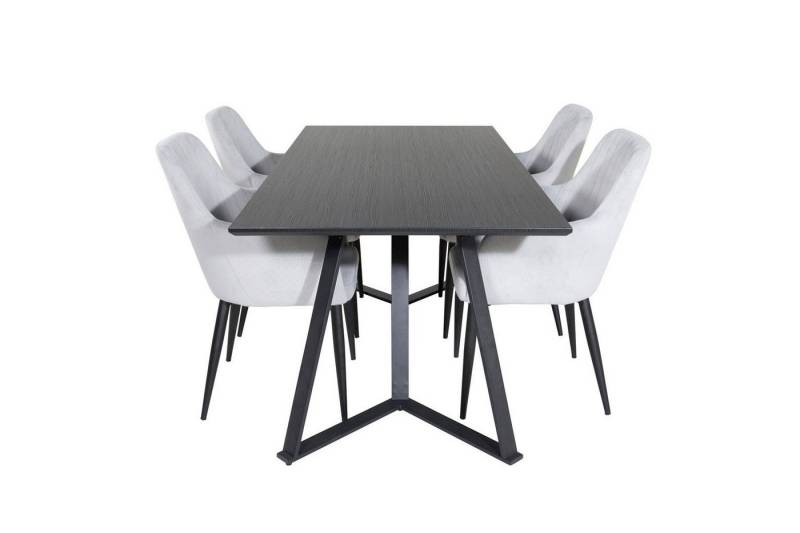 ebuy24 Essgruppe MarinaBLBL Essgruppe Esstisch schwarz und 4 Comfor, (5-tlg) von ebuy24