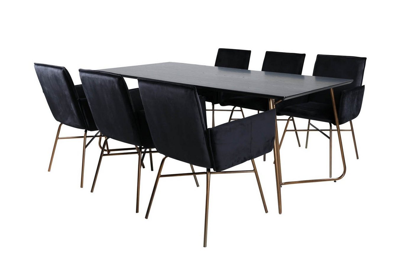 ebuy24 Essgruppe PippiCO Essgruppe Esstisch schwarz und 6 Pippi Ess, (7-tlg) von ebuy24