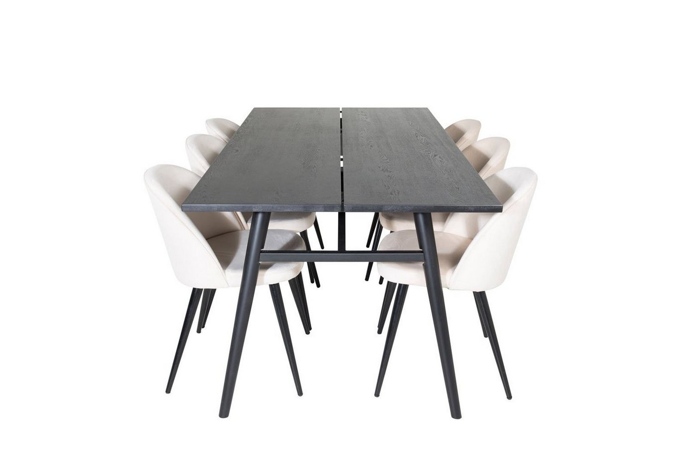 ebuy24 Essgruppe Sleek Essgruppe Esstisch Ausziehbarer Tisch Lä, (7-tlg) von ebuy24