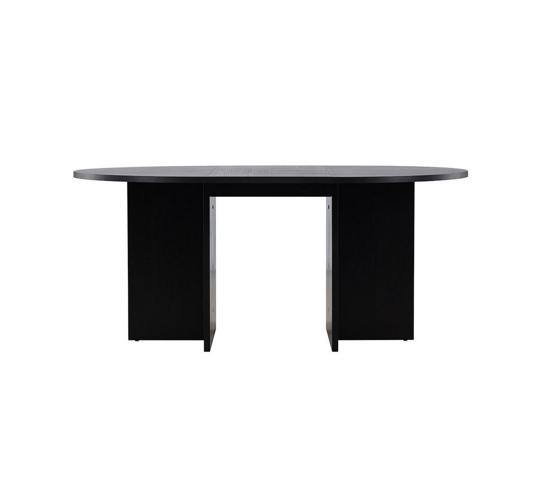 ebuy24 Esstisch Strada Esstisch Ø120cm. Mit Auszug schwarz. von ebuy24