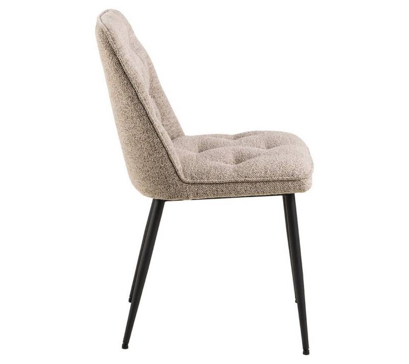 ebuy24 Esszimmerstuhl 2er Set Brooke Esszimmerstuhl Bouclé beige. von ebuy24