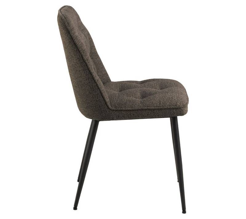 ebuy24 Esszimmerstuhl 2er Set Brooke Esszimmerstuhl Bouclé grau. von ebuy24