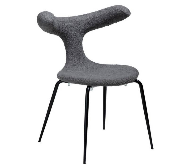 ebuy24 Esszimmerstuhl 2er Set Bull Dan-Form Esszimmerstuhl Bouclé von ebuy24