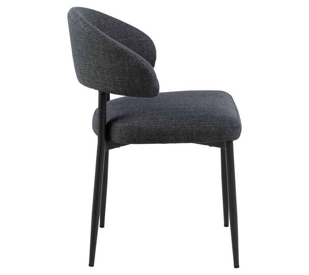 ebuy24 Esszimmerstuhl 2er Set Edina Esszimmerstuhl Stoff grau. von ebuy24