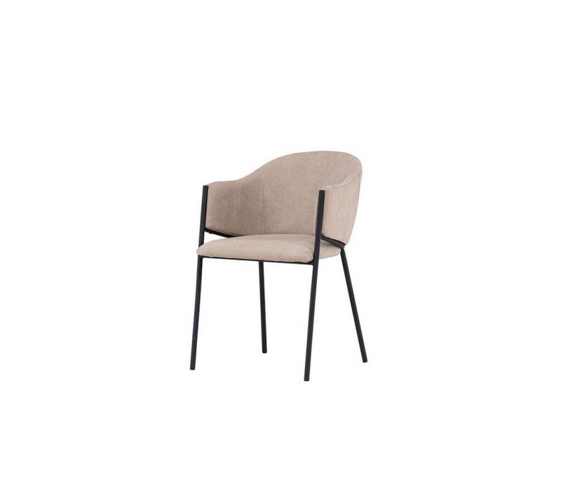 ebuy24 Esszimmerstuhl 2er Set Evelina Esszimmerstuhl mit Armlehnen beige von ebuy24