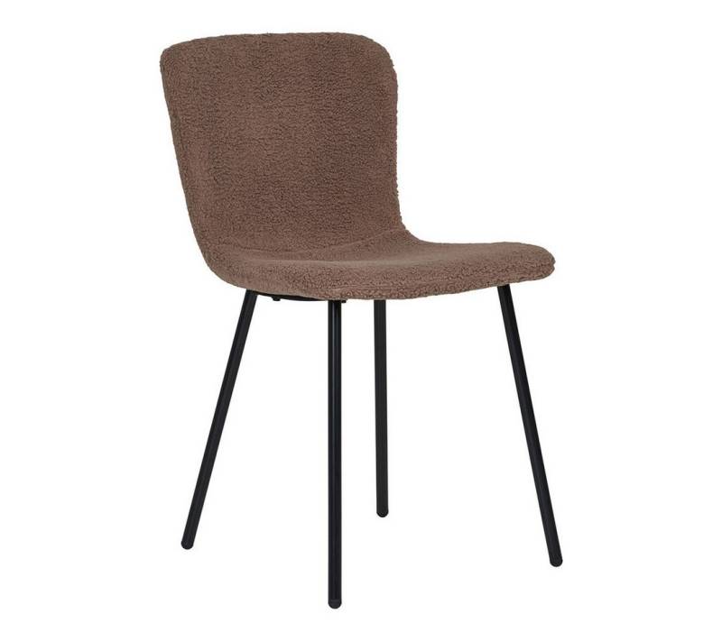 ebuy24 Esszimmerstuhl 2er Set Halden Esszimmerstuhl Imitiertes Fell brau von ebuy24