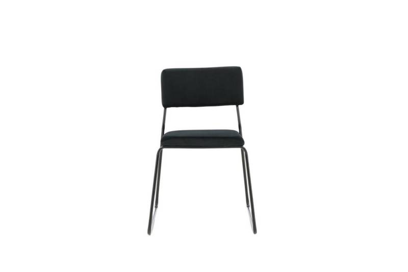 ebuy24 Esszimmerstuhl 2er Set Kenth Esszimmerstuhl Velour schwarz. (2 St) von ebuy24