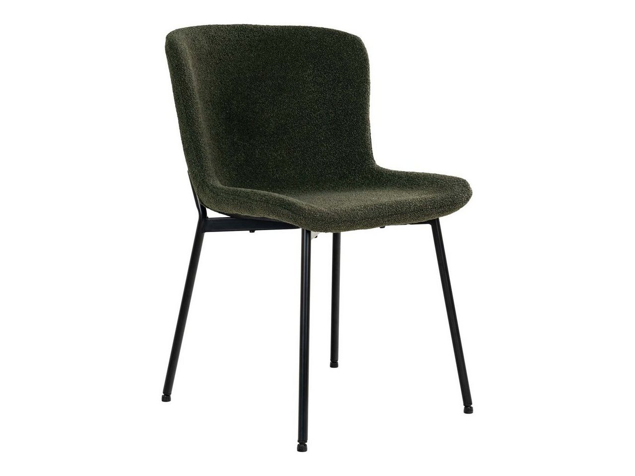 ebuy24 Esszimmerstuhl 2er Set Maceda Esszimmerstuhl bouclé dunkelgrün. (2 St) von ebuy24