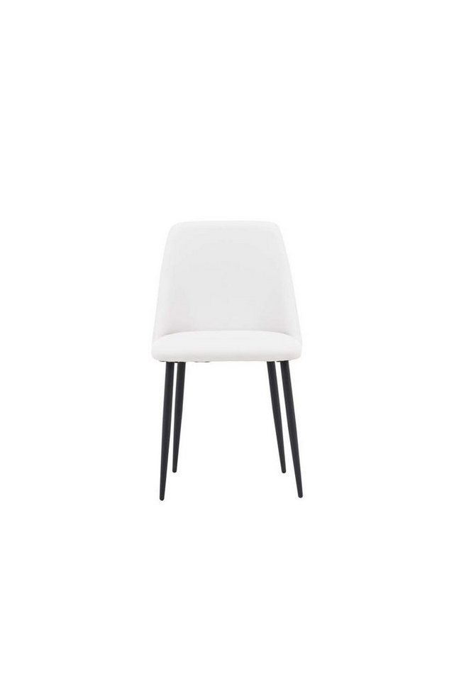 ebuy24 Esszimmerstuhl 2er Set Night Esszimmerstuhl PU Kunstleder weiß, s (2 St) von ebuy24