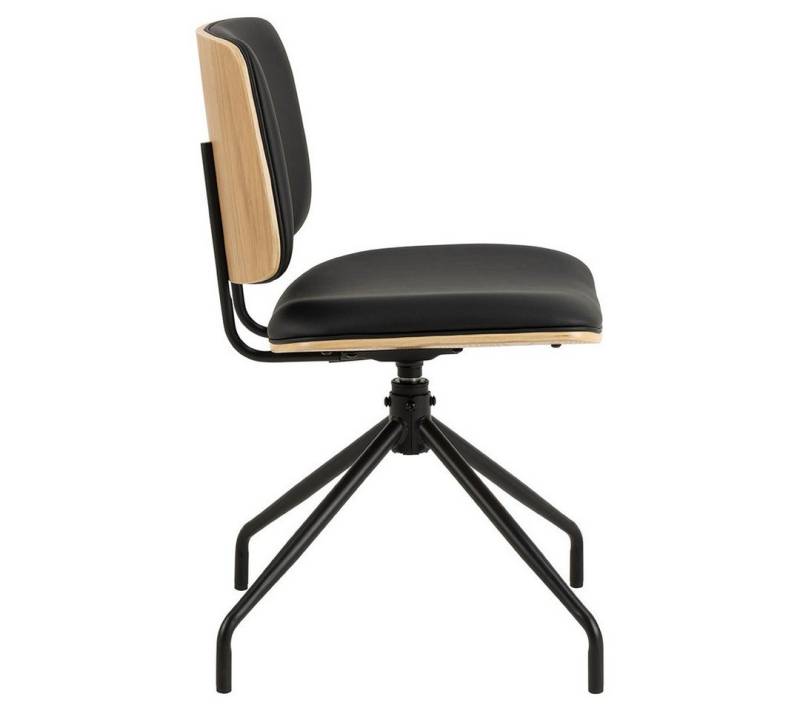 ebuy24 Esszimmerstuhl 2er Set Owen Esszimmerstuhl PU Kunstleder schwarz. von ebuy24