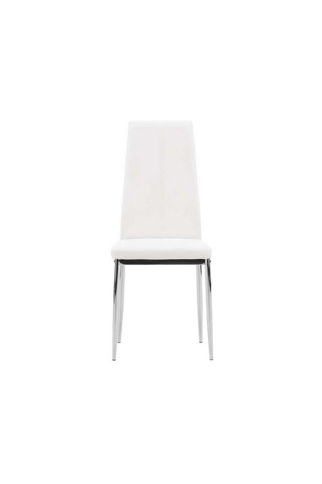 ebuy24 Esszimmerstuhl 2er Set Pastill Esszimmerstuhl PU Kunstleder weiß. (2 St) von ebuy24