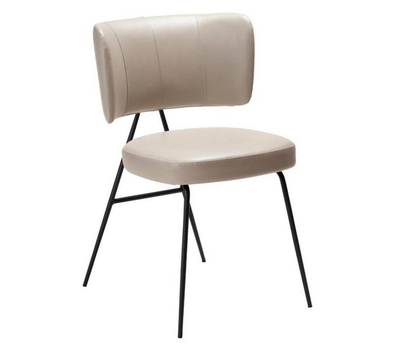 ebuy24 Esszimmerstuhl 2er Set Roost Esszimmerstuhl PU-Kunstleder hellgra von ebuy24