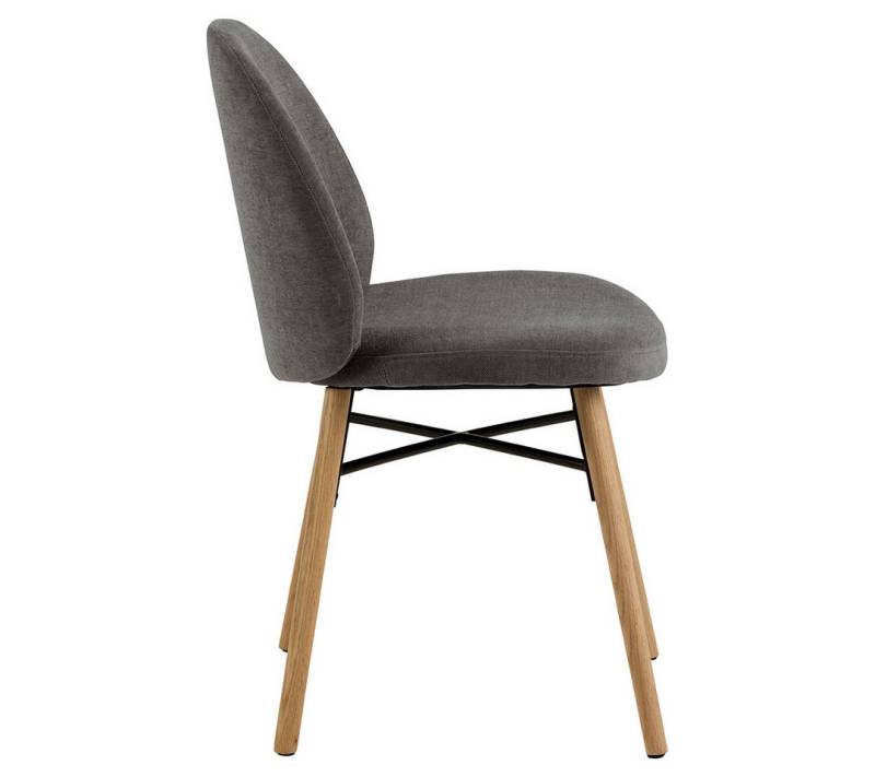 ebuy24 Esszimmerstuhl 2er Set Sophia Esszimmerstuhl Chenille grau. von ebuy24