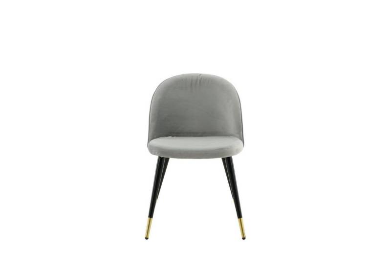 ebuy24 Esszimmerstuhl 2er Set Velvet Esszimmerstuhl Velour hellgrau. (2 St) von ebuy24