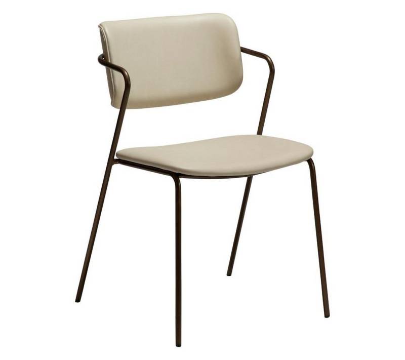 ebuy24 Esszimmerstuhl 2er Set Zed Esszimmerstuhl mit Armlehnen PU-Kunstl von ebuy24