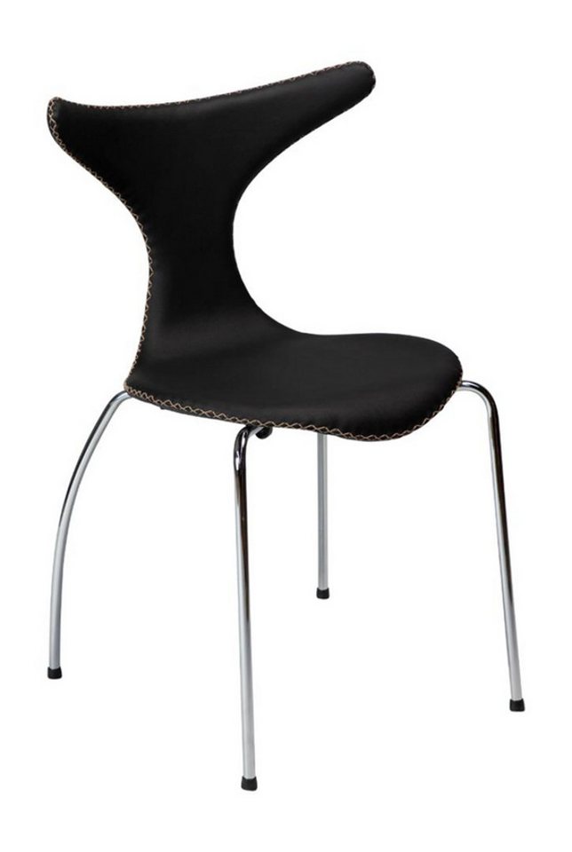 ebuy24 Esszimmerstuhl 4er Set Dolphin Esszimmerstuhl Echtes Leder schwar ebuy24 Esszimmerstuhl 4er Set Dolphin Esszimmerstuhl Echtes Leder schwar von ebuy24