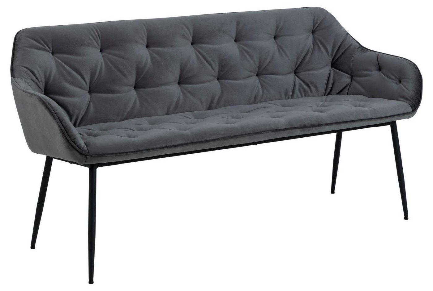 ebuy24 Esszimmerstuhl Brooke Esszimmerstuhl,Sofabank grau Velour. (1 St) von ebuy24