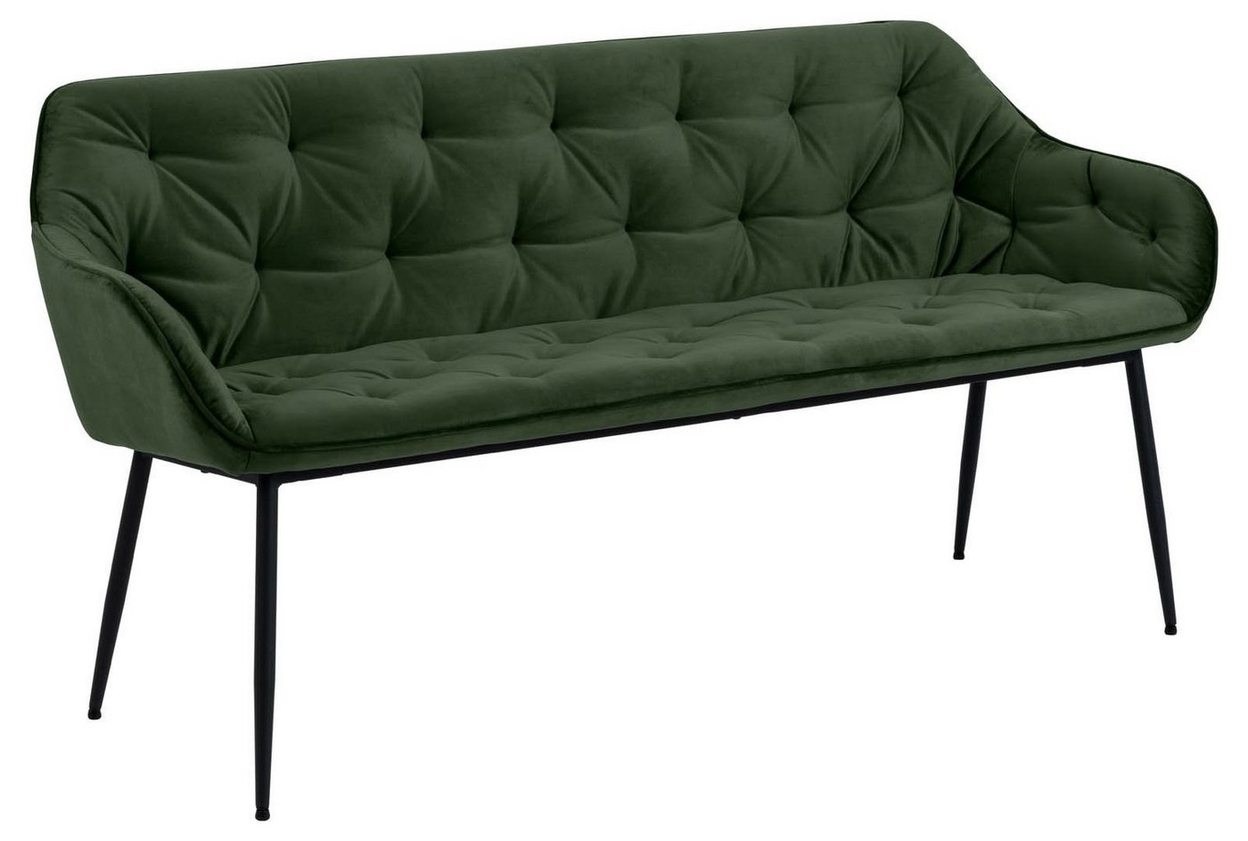 ebuy24 Esszimmerstuhl Brooke Sofabank Velour grün. (1 St) von ebuy24