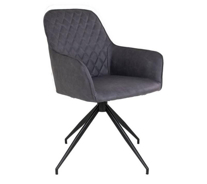 ebuy24 Esszimmerstuhl Harbo Esszimmerstuhl mit Drehfuß dunkelgrau, schwa (1 St) von ebuy24