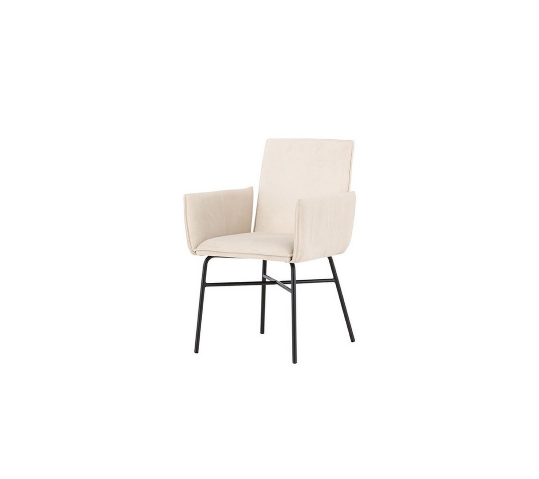 ebuy24 Esszimmerstuhl Petra Esszimmerstuhl mit Armlehnen Velours beige. von ebuy24