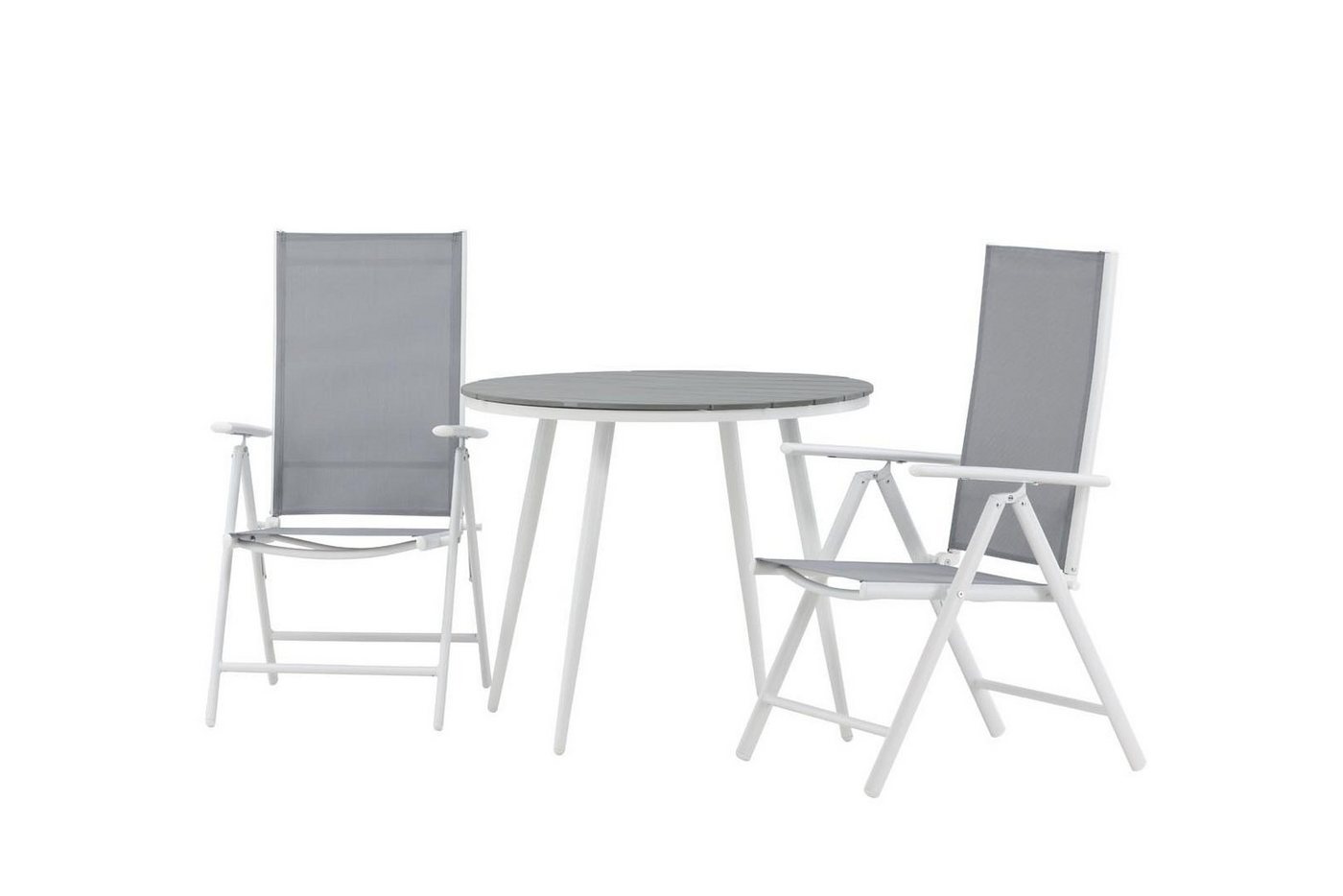 ebuy24 Garten-Essgruppe Break Gartenset Tisch 90x90cm, 2 Stühle Break, gra, (3-tlg) von ebuy24