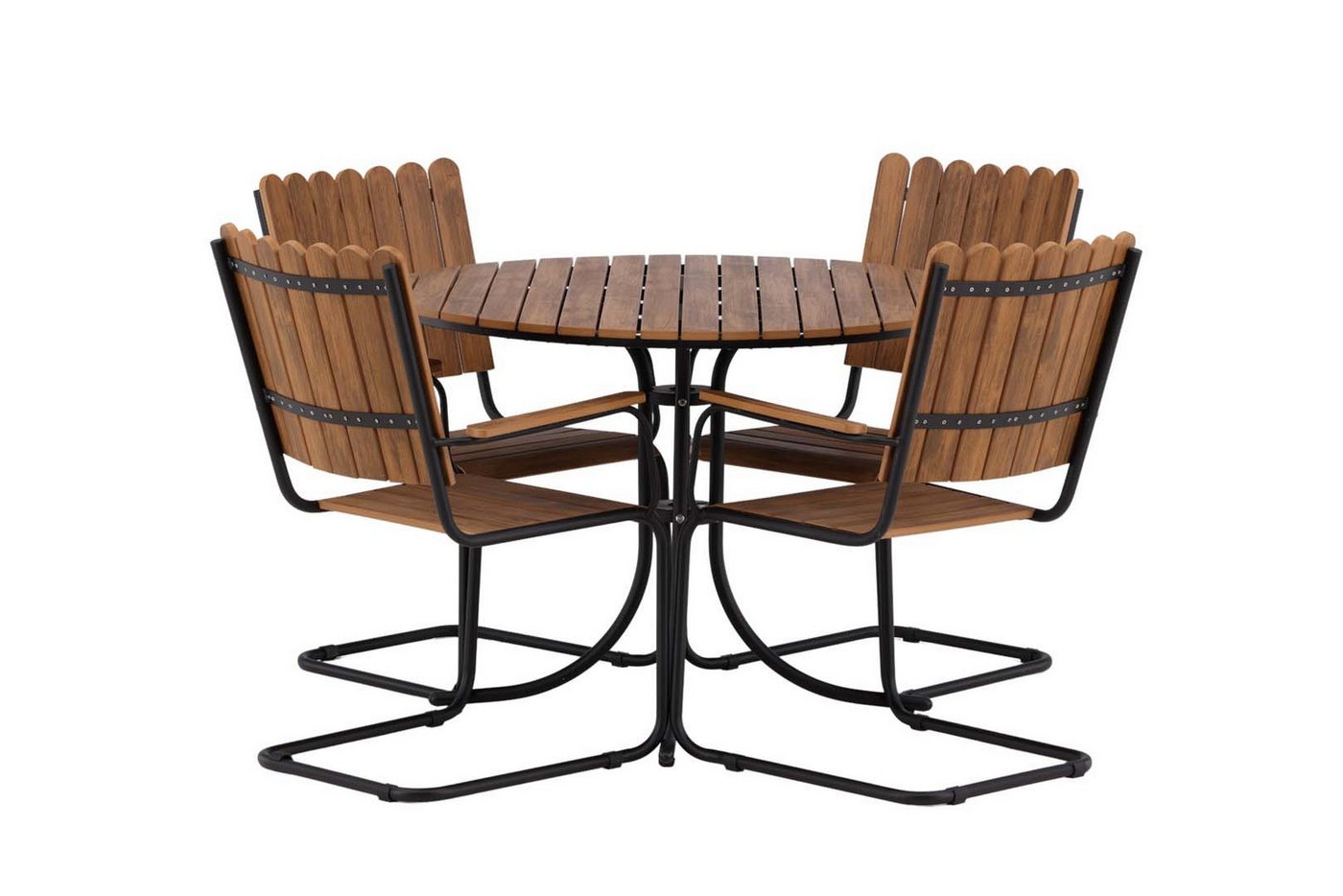 ebuy24 Garten-Essgruppe Holmsund Gartenset Tisch Ø100cm natur, 4 Stühle na ebuy24 Garten-Essgruppe Holmsund Gartenset Tisch Ø100cm natur, 4 Stühle na von ebuy24