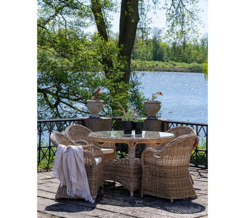 ebuy24 Garten-Essgruppe Larisa Gartenset Ø120cm Kubu. von ebuy24