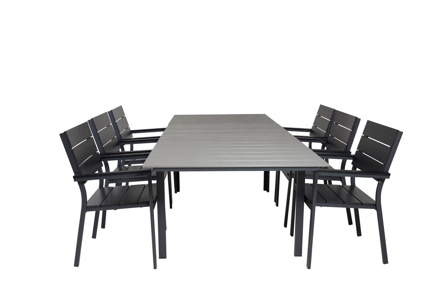ebuy24 Garten-Essgruppe Levels Gartenset Tisch 100x160/240cm und 6 Stühle von ebuy24