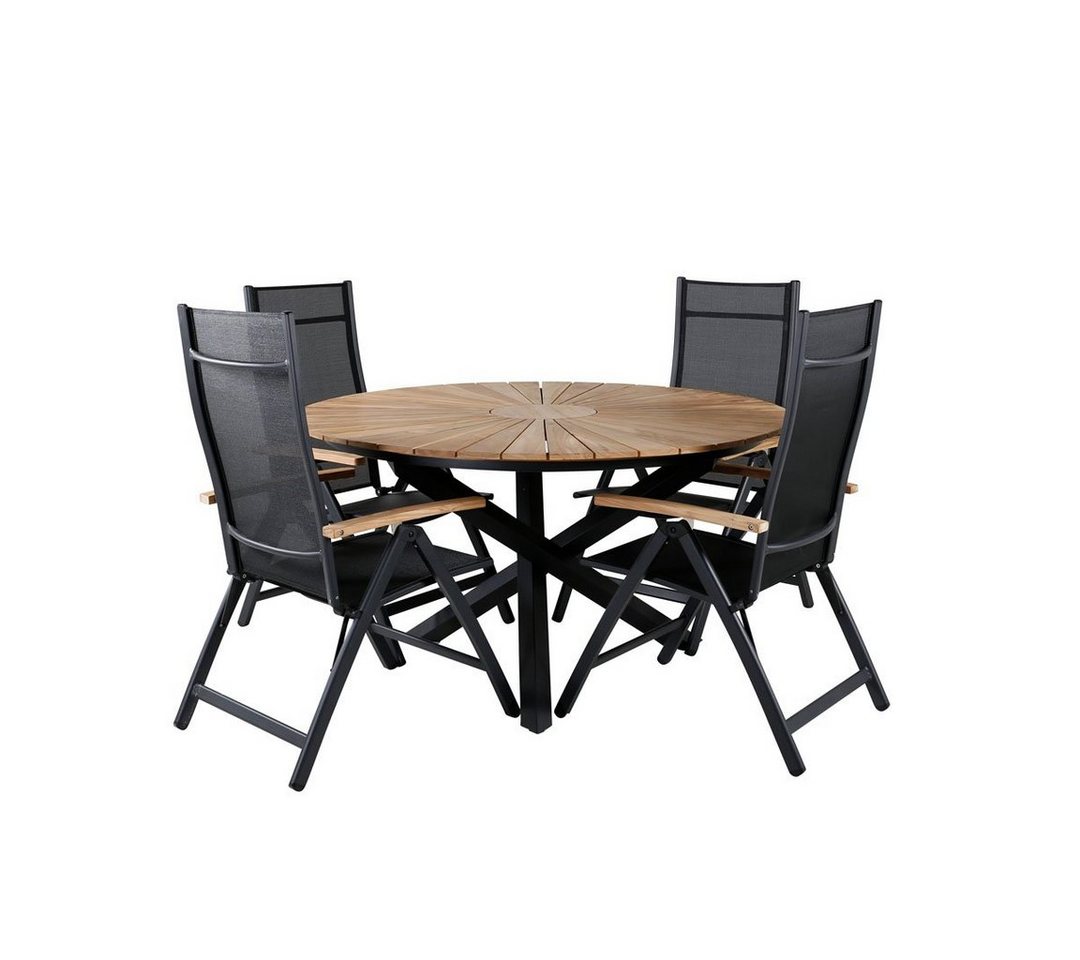 ebuy24 Garten-Essgruppe Mexico Gartenset Tisch Ø140cm und 4 Stühle Panama von ebuy24