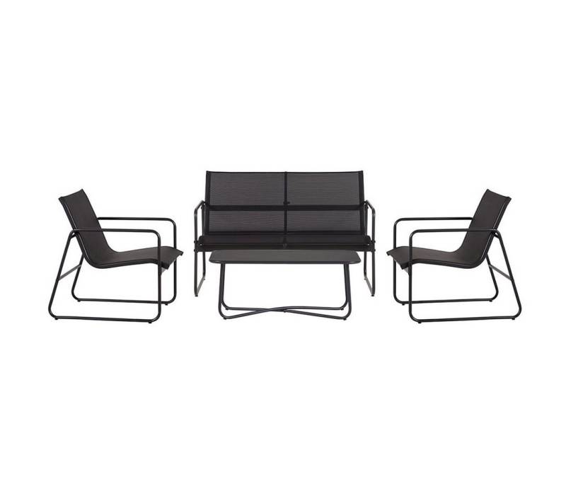 ebuy24 Garten-Essgruppe Theodor Sofa-Set 4 Teile schwarz. von ebuy24