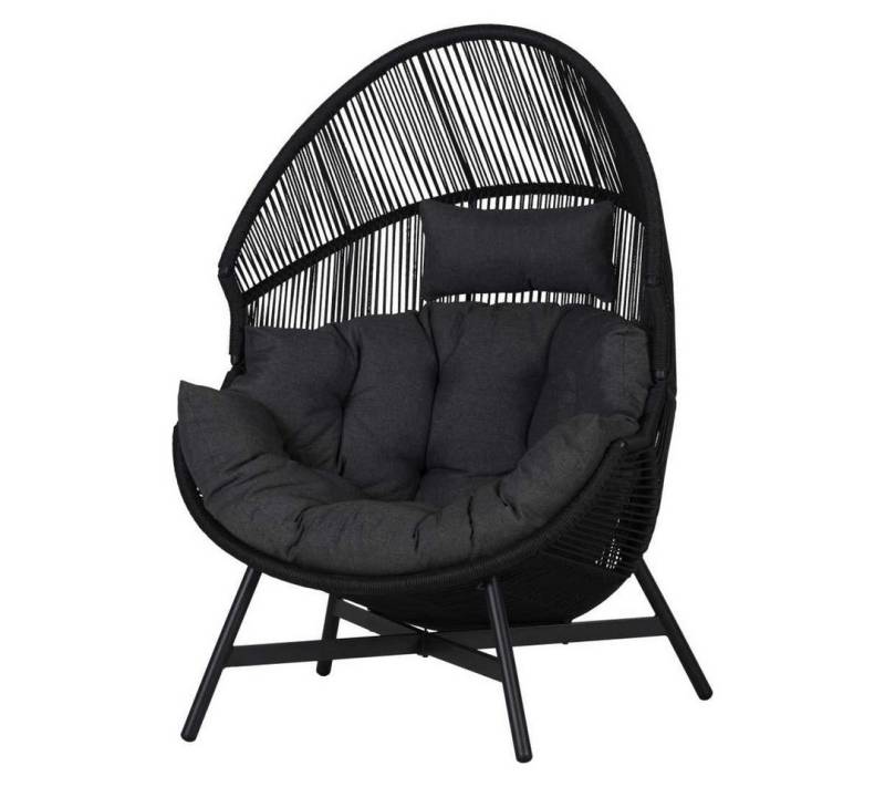 ebuy24 Gartenlounge-Set Benny Garten Sessel schwarz,grau. von ebuy24