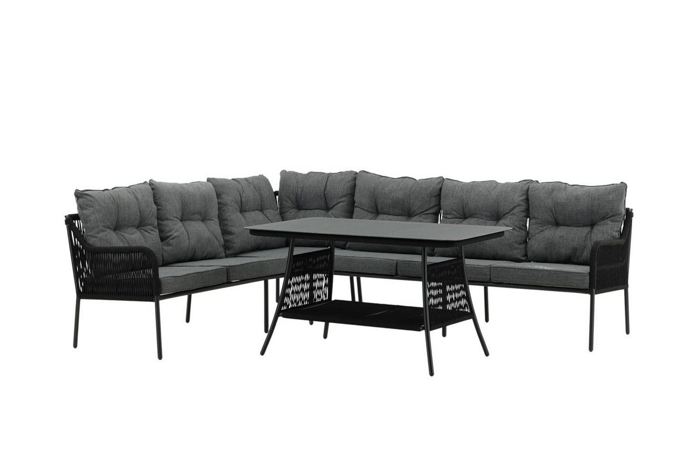 ebuy24 Gartenlounge-Set Berlin Loungeset 2 Teile grau,schwarz. von ebuy24