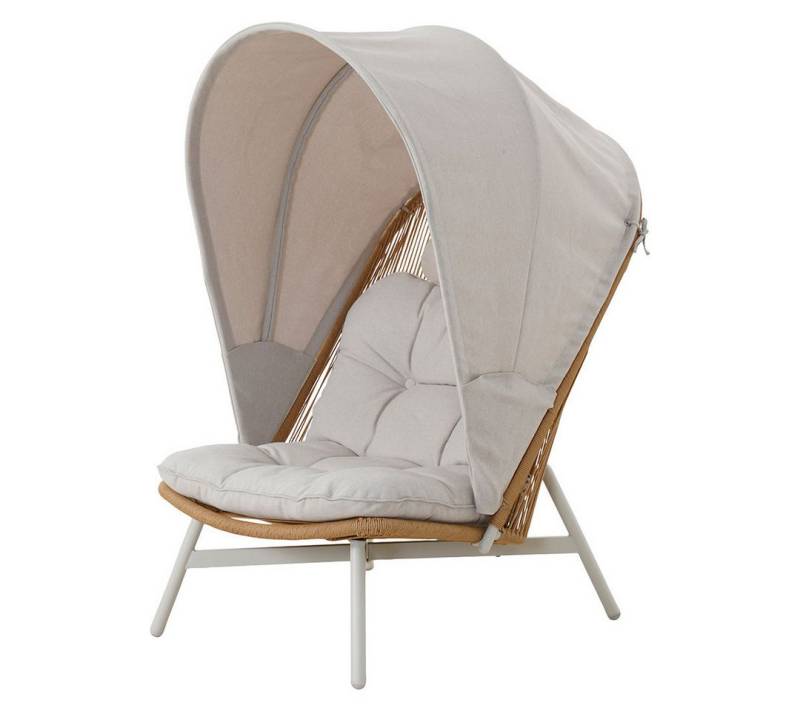 ebuy24 Gartenlounge-Set Bille Loungesessel Polyrattan mit Kissen beige, na von ebuy24