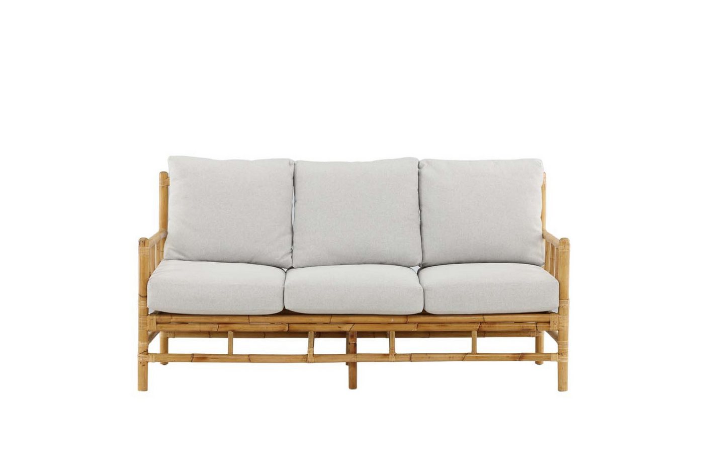 ebuy24 Gartenlounge-Set Cane Gartensofa mit Gartenkissen 3 Pers. natur. von ebuy24