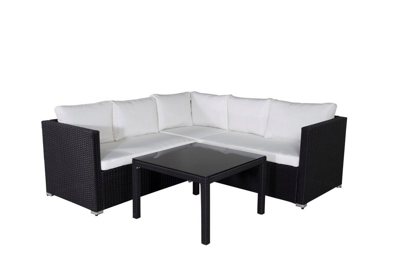 ebuy24 Gartenlounge-Set Kuba Loungeset 2 Teile weiß,schwarz. von ebuy24