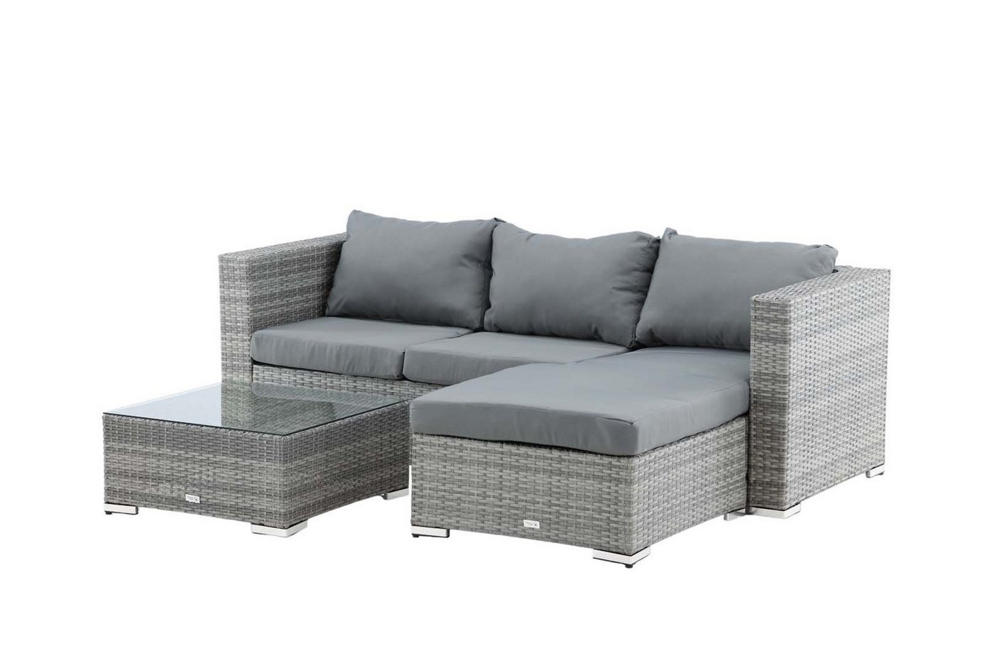 ebuy24 Gartenlounge-Set Rotterdam Lounge-Set 2 Teile grau. von ebuy24