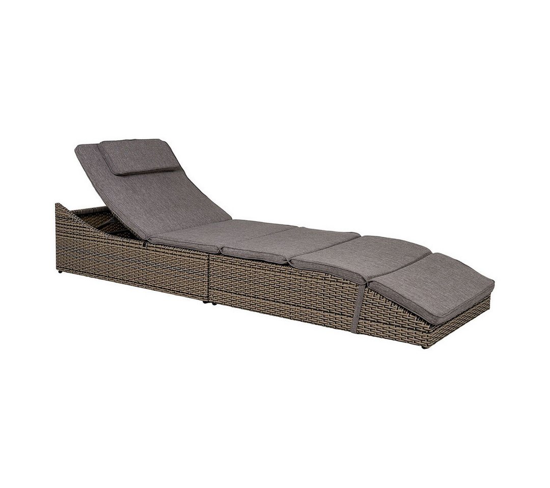 ebuy24 Gartenlounge-Set Split Sonnenliege inkl. Sitzkissenkubu,schwarz. von ebuy24