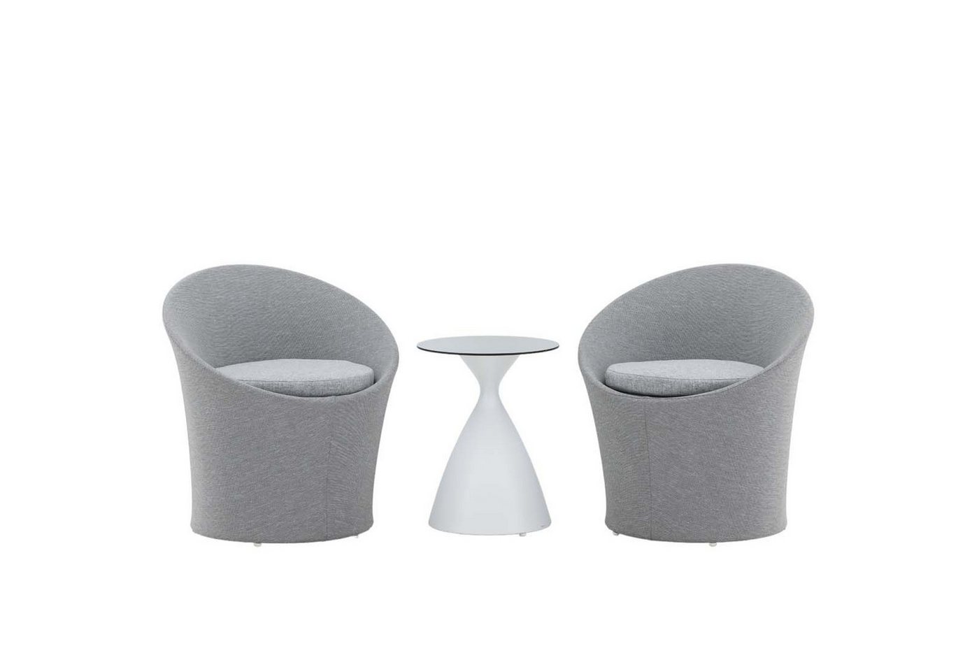 ebuy24 Gartenlounge-Set Spoga Garten Lounge Sätze 3 Teile weiß,grau. von ebuy24