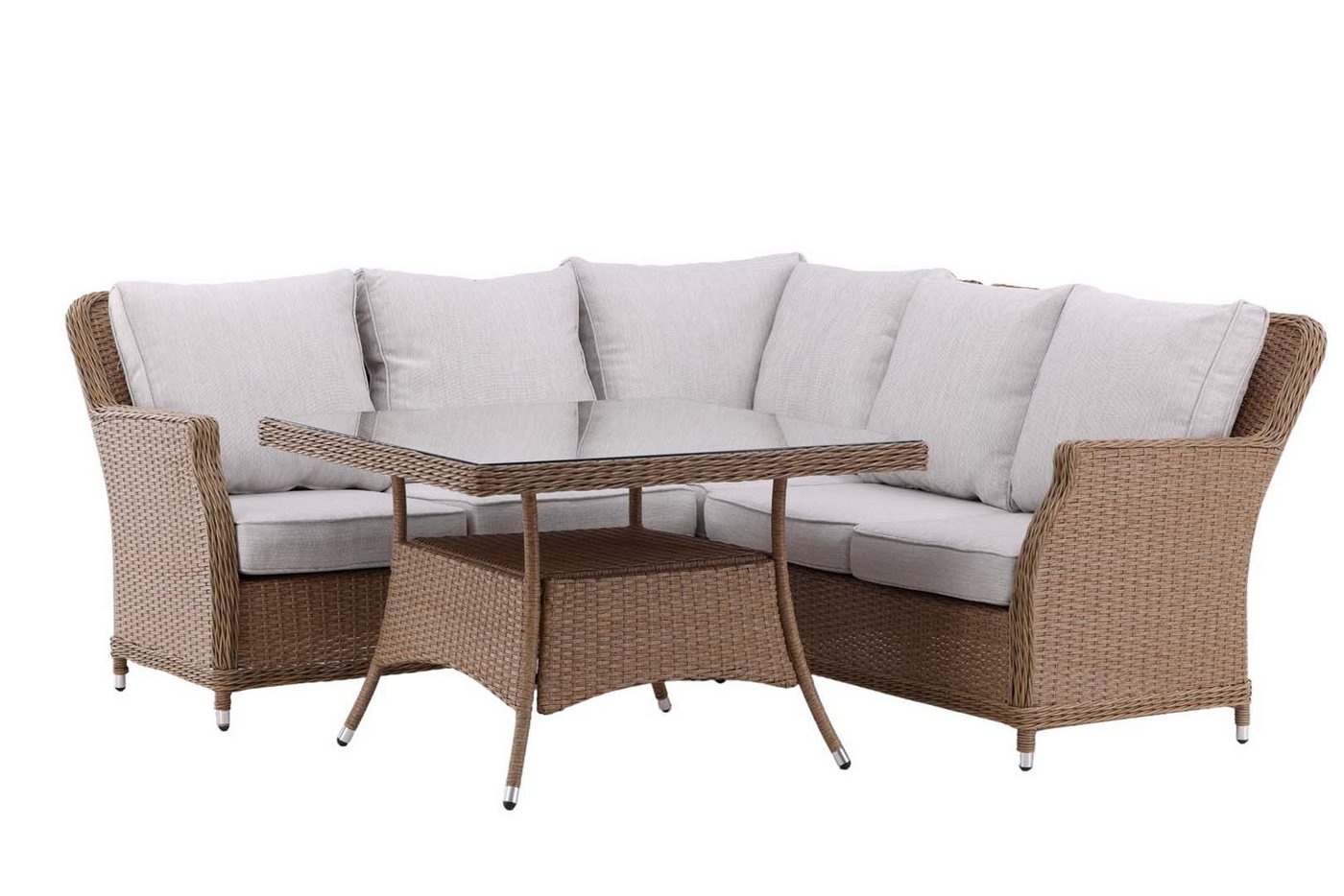 ebuy24 Gartenlounge-Set Vikelund Lounge-Set 2 Teile beige,natur. von ebuy24