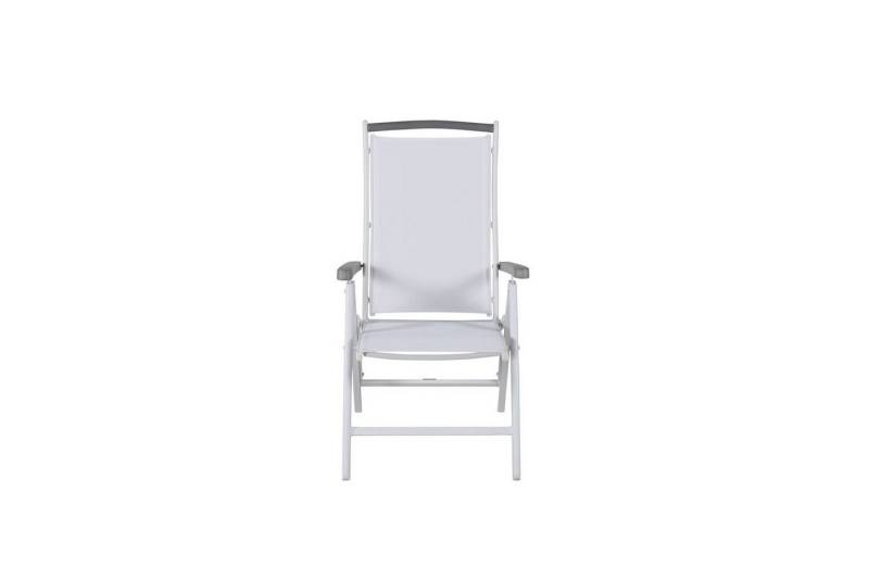 ebuy24 Gartenstuhl 2er Set Albany Gartenstuhl 5 Pos. einstellbar weiß (2 St) von ebuy24