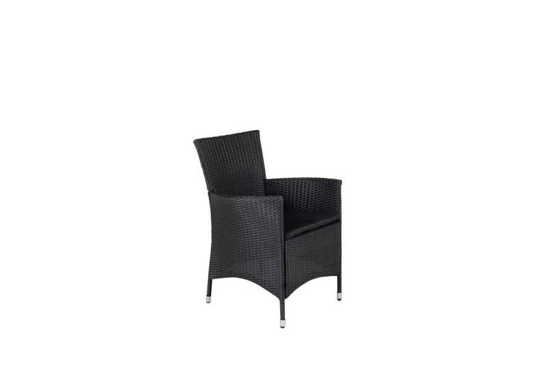 ebuy24 Gartenstuhl 2er Set Knick Gartenstuhl mit Armlehnen schwarz. (2 St) von ebuy24
