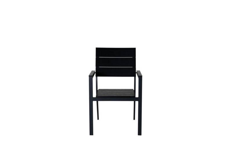 ebuy24 Gartenstuhl 2er Set Levels Gartenstuhl stapelbar schwarz. (2 St) von ebuy24