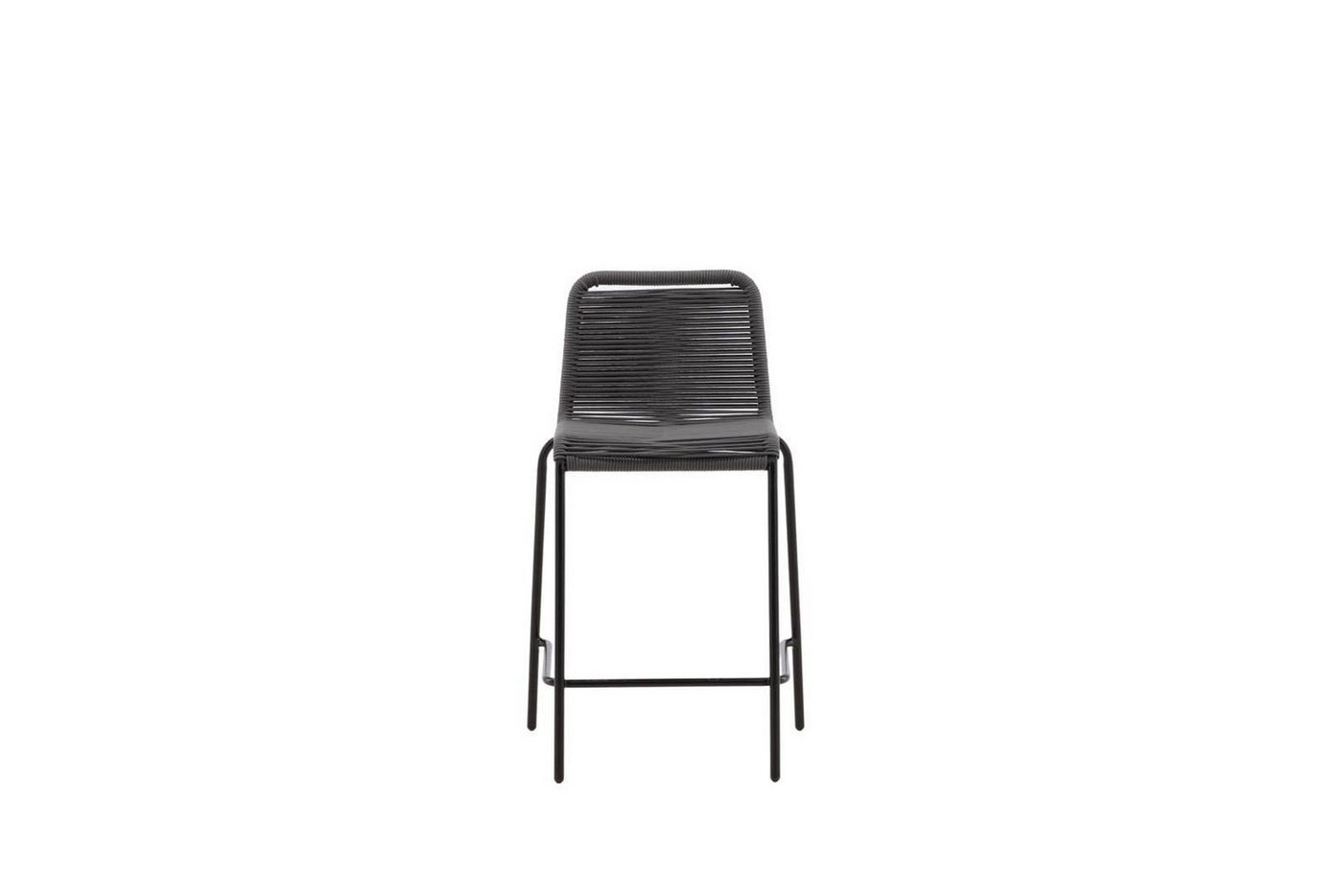 ebuy24 Gartenstuhl 2er Set Lindos Garten Barhocker stapelbar dunkel g (2 St) von ebuy24