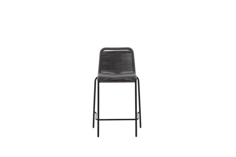 ebuy24 Gartenstuhl 2er Set Lindos Garten Barhocker stapelbar dunkel g (2 St) von ebuy24