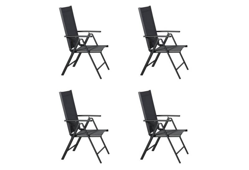 ebuy24 Gartenstuhl Kelly 4 x Gartenstuhl, justierbarer Rücken, 7 Posi (4 St) von ebuy24