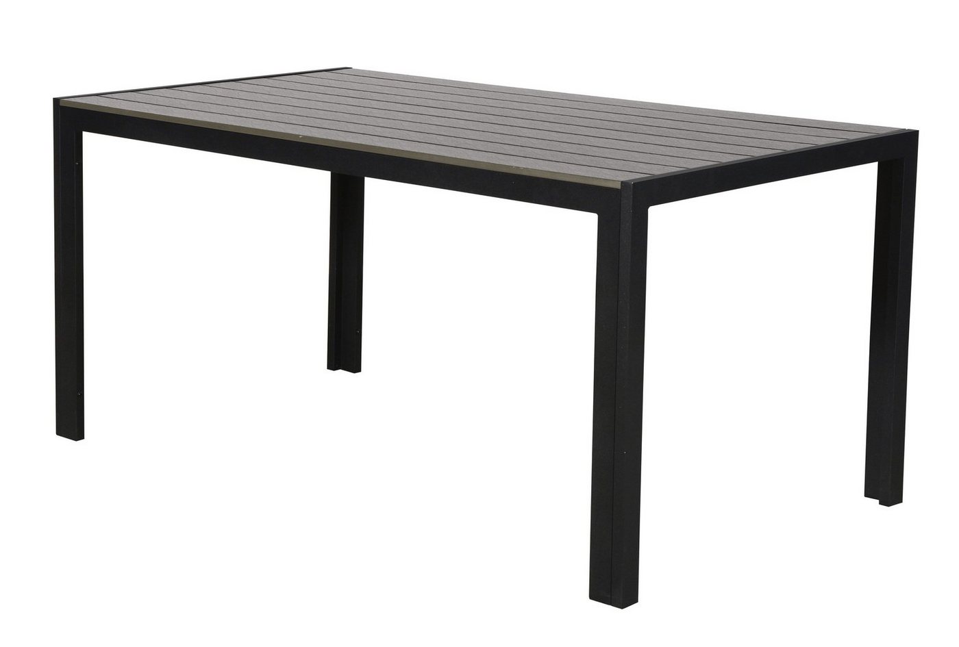ebuy24 Gartentisch Cirl Gartentisch, 150 cm schwarz/grau. von ebuy24