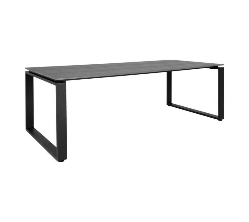 ebuy24 Gartentisch Denver Gartentisch 210 x 100 cm grau, schwarz. von ebuy24