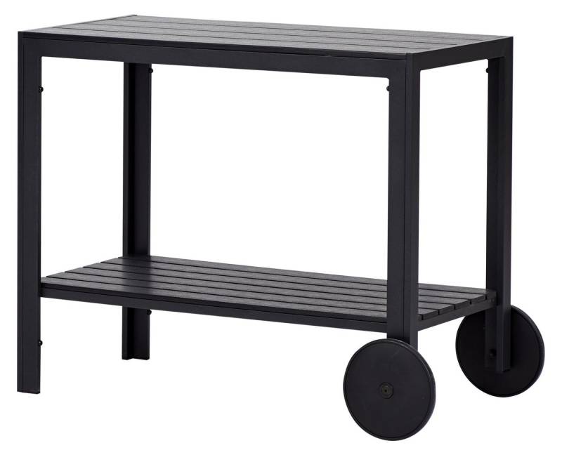 ebuy24 Gartentisch Laust Sevierwagen, schwarz und schwarz. von ebuy24
