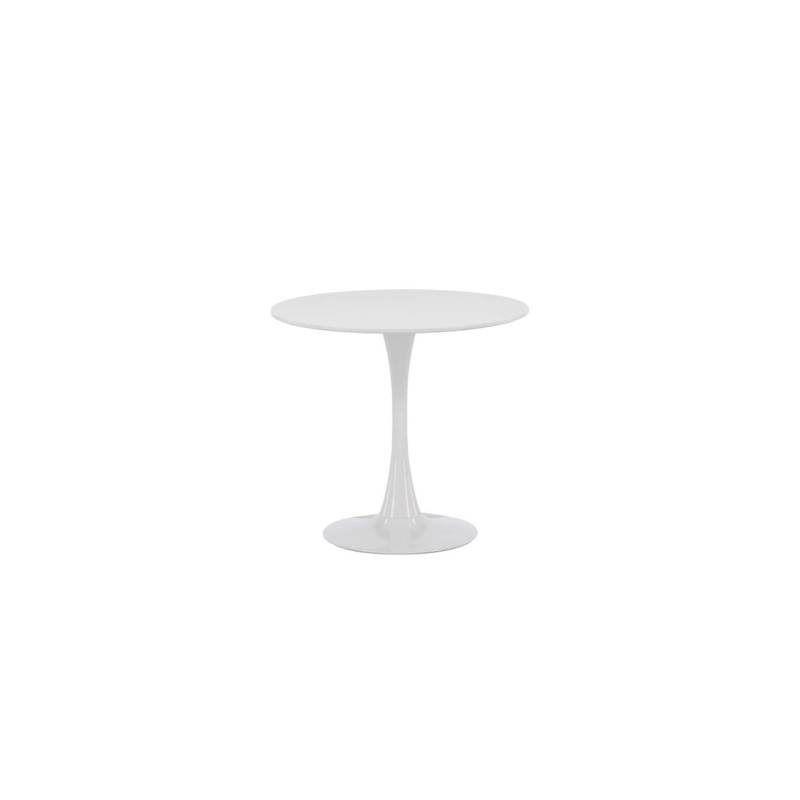 ebuy24 Hamden Esstisch Ø80cm Weiß von ebuy24